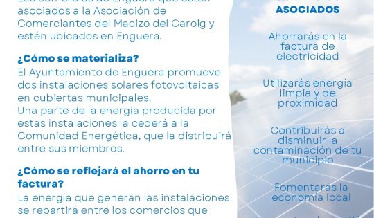 comunidad enegética comercios de enguera